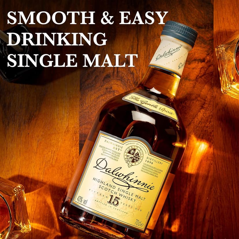 Dalwhinnie 15 Year Old Single Malt Scotch Whisky | 43% vol | 70cl | Scottish Highlands | Smooth & Aromatic | Malty Sweet Flavours & Smoky Warmth | with Gift Box - 2