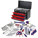 WORKPRO 408-Piece Mechanics Tool Set, Chrome Vanadium Forged Tools, 3-Drawer Heavy Duty Metal Box - 1