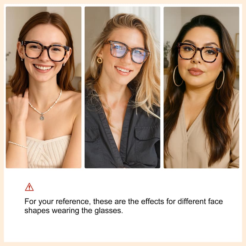 Madison Avenue Women Blue Light Glasses,Oversize Blue Light Glasses for Women, Anti Eyestrain & UV Protection Computer Eyeglasses (Tortoiseshell) - 3
