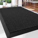 Diaxilu Outdoor Doormat 60 x 90 cm, Non-Slip Silicone Dirt Trapper Mat, Durable Outdoor Doormat - Dustproof and Washable, Weatherproof Door Mat for Front Door, Black - 1