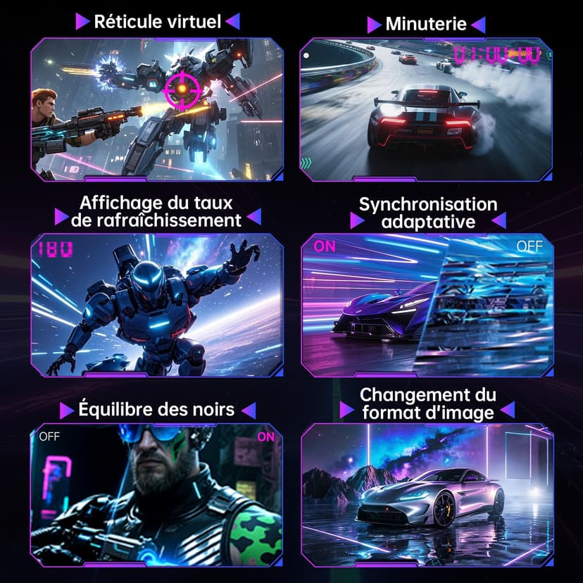 KTC 24 Inch Curved Monitor, FHD 1080P@180Hz Gaming Monior with 1500R VA Panel, 1ms MPRT, Adaptive Sync, HDR10, 110% sRGB, VESA, HDMI 2.0 / DP 1.4 Compatible with Desktop, Laptop, PS5, Xbox and More - 7