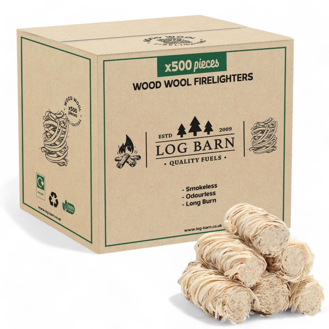 Log Barn Natural Firelighters (Box of 500). Natural Fire Lighters for Wood Burners, Pizza Ovens, Open Fires. BBQ Lighters, Fire Starters for Log Burners – Genuine Log Barn Fire Wood & Eco Firelighters
