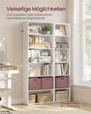 VASAGLE Bookcase, 6-Tier Bookshelf, Open Storage Shelf, Shelving Unit, 24 x 60 x 178.5 cm, for Living Room, Home Office, Dinning Room, Cloud White LBC169T14 - 3