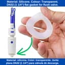 Basin and Lifting Bell Seal Set, 2 Pack, Replacement for Art. No. 240.282.00.1, 890.615, 816.418.00.1, 818.109, Compatible with GEBERIT cisterns, Flat Gasket for Flush Valve, Siphon Bell Sealing Ring - 3