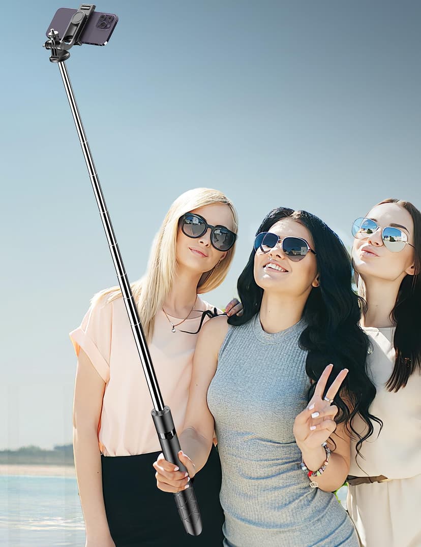 163.5CM Perche à Selfie, Trépied Smartphone, Extensible Selfie Stick Trépied de Téléphone avec Télécommandeet Support pour Téléphone Portable Compatible avec iPhone/Samsung/GoPro/Camera - 8