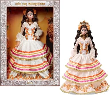 Barbie Signature Poupée Día De Muertos avec robe couleur …