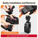 AMAZEAR Support magnétique pour DJI Osmo Pocket 4/3, Accessoire Pocket4/3, Adaptateur d'extension magnétique, Support de boîtier à succion Aimant sur Bureau, Surface Verticale, Ajustable à 180° - 9