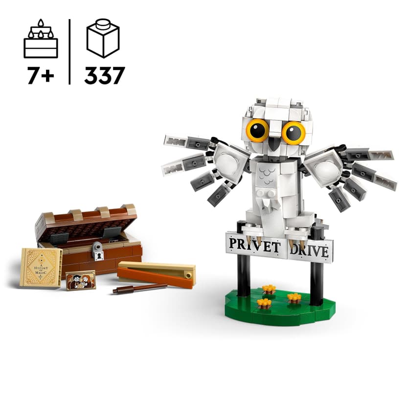 LEGO Harry Potter Hedwig at 4 Privet Drive, Buildable Toy for 7 Plus Year Old Kids, Girls & Boys, with an Owl Figure, Independent Play Set, Small Wizarding World Gift Idea 76425 - 2