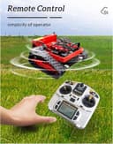 FUNNYBSG Smart Lawn Mower with Remote Control - Gas Powered and Crawler, 7.5/HP, 30° Slope Capacity, Ideal for Farms, Home Gardens, Orchards and Lawn Care - 8