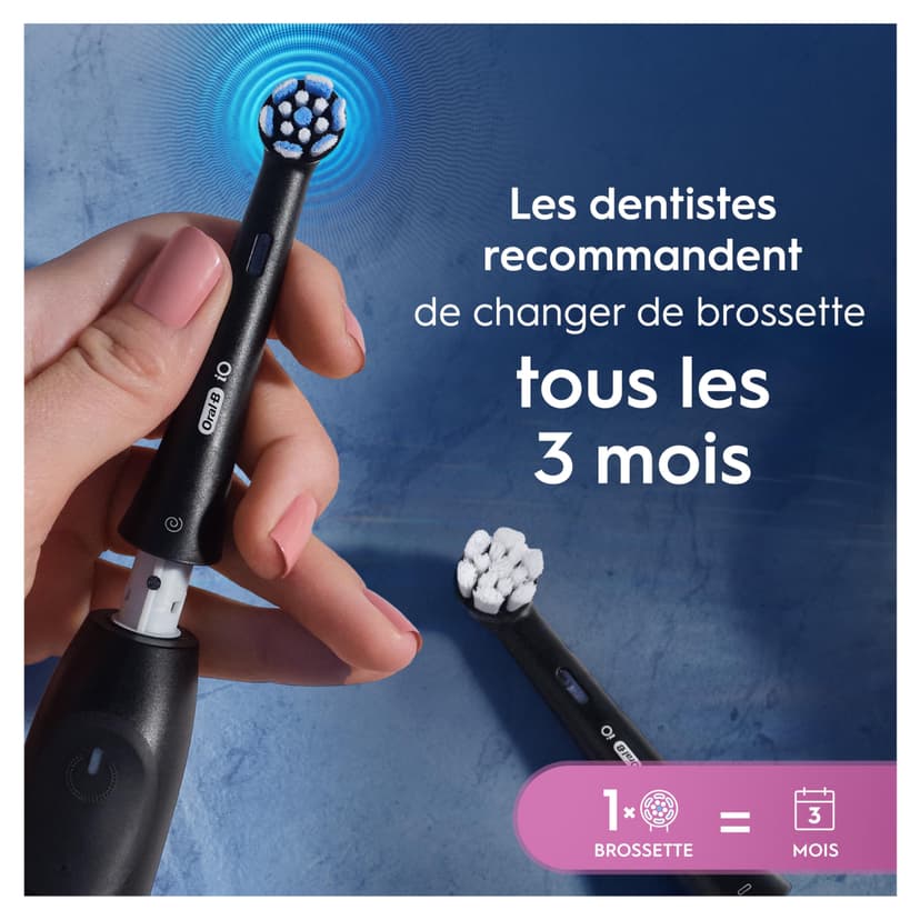 Oral-B iO Series Gentle Care Black, Original Replacement Round Brush Heads, Angled Bristles for Plaque Removal, Softest Brush Head, for Sensitive Gums, Designed for Oral-B iO Electric Toothbrushes, 10 - 4