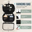 Toiletry Bag Kit Set: Hanging Travel Toiletry Bag + 311 TSA Cosmetic Liquid Bag + Ultralight Accessory Organizer Pouch, Black Ripstop, 3 Piece Toiletry Set - 3