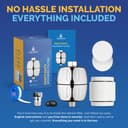 AquaBliss HD Heavy Duty High Output Shower Filter – Latest Superior Advanced 30x Filter Media - Universal Multi-Stage Shower Head Filter for Chemicals, Chlorine, Pesticides (SF500) - Chrome - 6