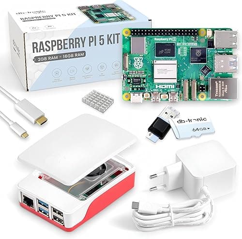 db-tronic Raspberry Pi 5 4 Go Starter Kit | Édition 64 Go…