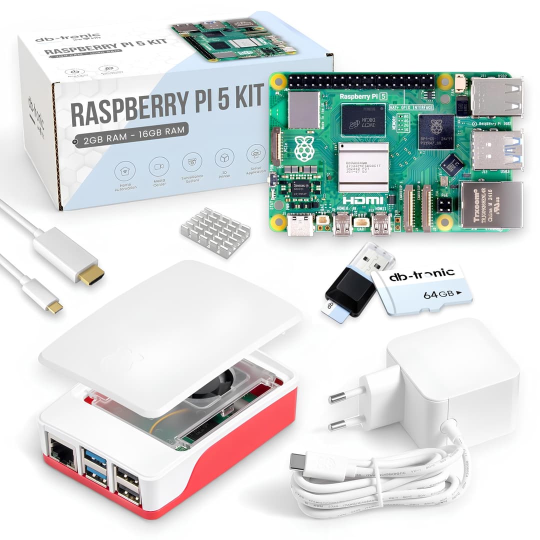 db-tronic Raspberry Pi 5 4 Go Starter Kit | Édition 64 Go…