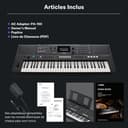 YAMAHA PSR-E483 Keyboard - Modern Portable Keyboard with 61 Touch Sensitive Keys, 860 Voices with 15 Super Articulation Lite, 345 Styles, Powerful Speaker and USB-C - Black - 8