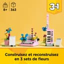 LEGO Creator 3-en-1 La Machine à Écrire avec des Fleurs - Jouet de Construction Se Transformant en Maquette de Keytar ou en Pot de Fleurs - Cadeau d'anniversaire Original Fille ou Garçon 8 Ans 31169 - 2