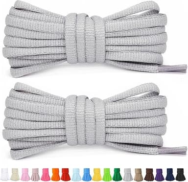 Stepace 2 Paires de Lacets Arrondis de 60cm Pour Baskets,…