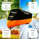 Maizjok® Motorbike Cover Waterproof Outdoor, Motorcycle Cover Heavy Duty 210D Rain UV Dust Indoor, All Weather Covering for Street/Sport/Adventure/Cruiser/Touring Motorbike (108.3 x 41.3 x 49.2 in) - 7