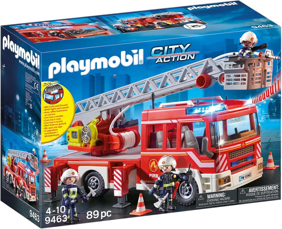 Playmobil 9463 City Action Fire Ladder Unit with Extendab…