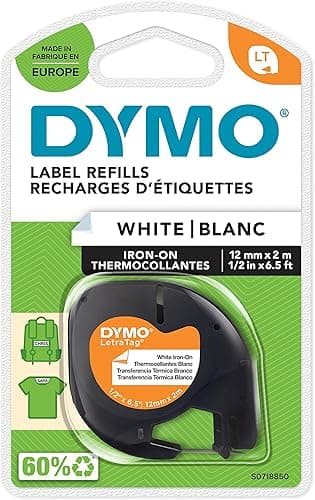 DYMO LetraTag Iron-On Fabric Labels | Authentic | 12 mm x…
