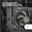 Mars Gaming MC-3TCORE, Custom ATX Gaming Case, Removable Tempered Glass Triple Window, Dual Camera, Reverse Connector Backplane Compatible Semitower, Liquid Cooling Support, Black - 5