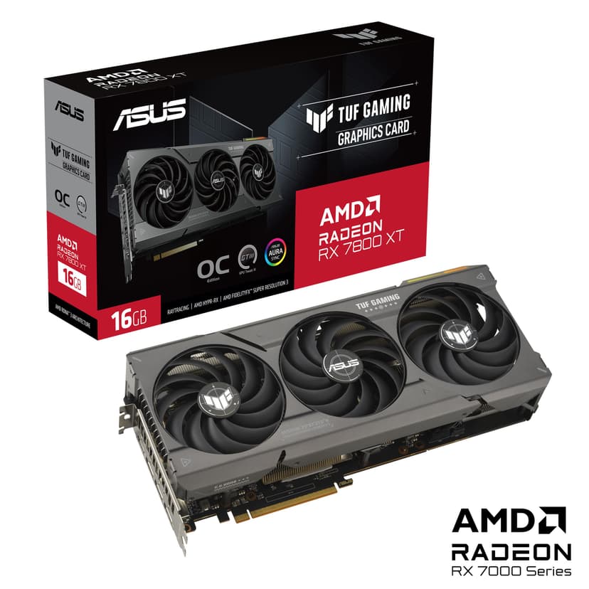 ASUS TUF Gaming TUF-RX7800XT-O16G-GAMING AMD Radeon RX 7800 XT 16 Go GDDR6 - 2