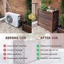 Outdoor Wood Air Conditioner Cover Motor Air Conditioner Wood Anti-Corrosion Cover for Outdoor Wood Waterproof Sun Protection Balcony Pot Holder (86 x 35 x 80 cm) - 3