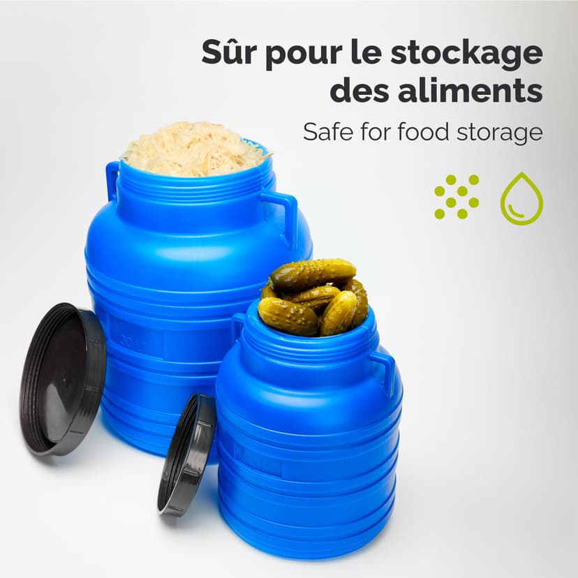 Garronda 60L Twist-Off Plastic Jerry Can Made of Food Grade HDPE Garden Water Tank Food Container Universal Plastic Bin GD-0078 White - 5