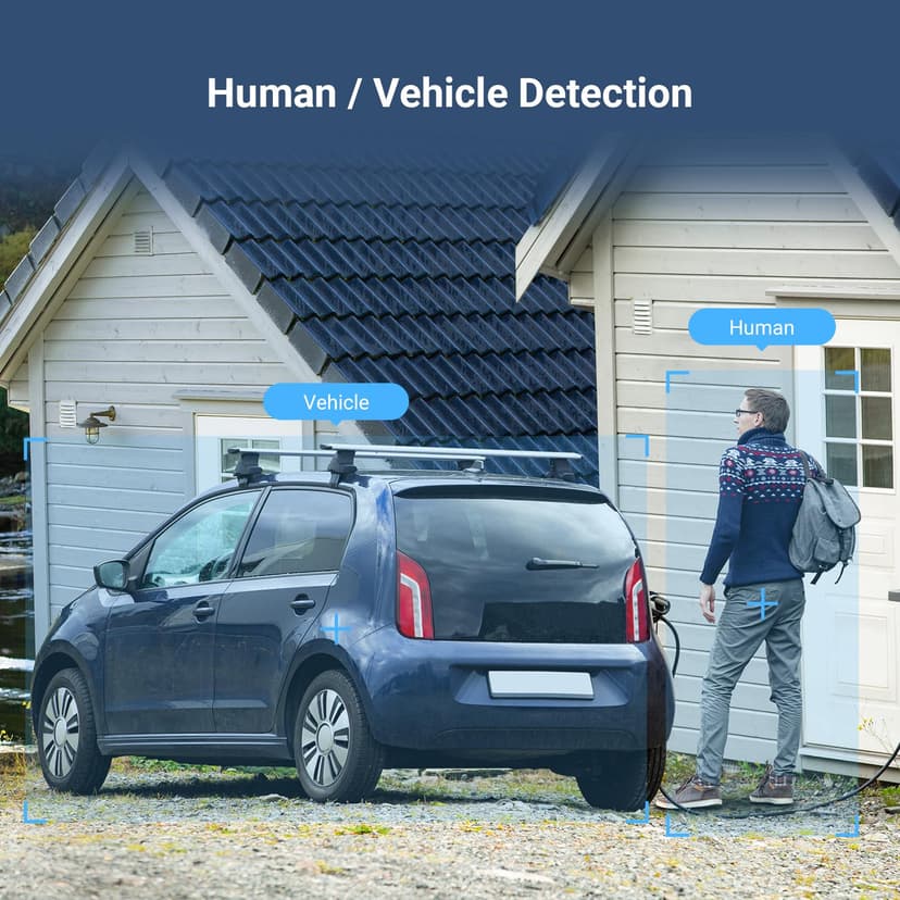 EZVIZ EL3 Caméra Extérieure WiFi 2K avec Projecteur, Luminosité de 780 lumens, Audio Bidirectionnel et Défense Active, Détection de Personnes et de Véhicules par l'IA, Vision Nocturne Couleur - 3