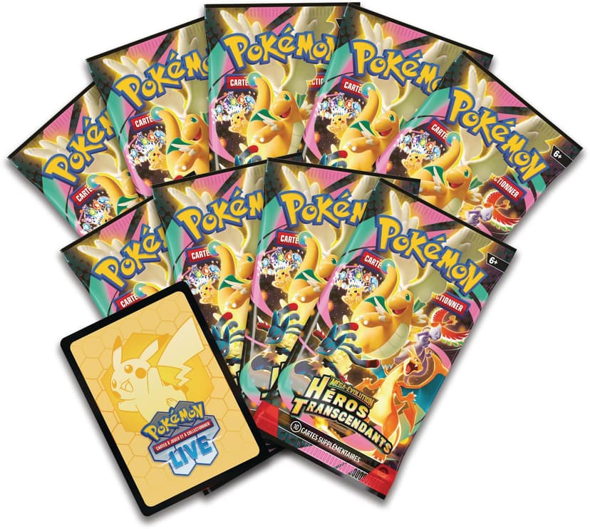 Pokémon : Coffret Dresseur d’élite Méga-Évolution – Héros Transcendants (1 Carte Promo entièrement illustrée, 9 boosters et des Accessoires de Jeu Premium) - 2