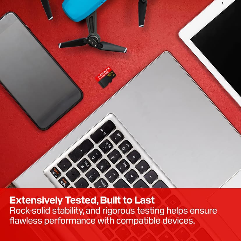 SANDISK Extreme PRO microSDXC 128GB, UHS-I + SD Adapter (up to 250MB/s read, 120MB/s write speed, 5K, 3K, 4K UHD, C10, V30, U3, A2) For Action Cams, Drones, Android devices, Laptops - 7