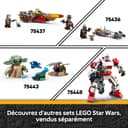 LEGO Star Wars 75449 Pack de Combat Le Siège de Mandalore - Jouet d'action avec Minifigurines de 2 Mandaloriens & 2 Clone Troopers - Speeder & Pistolets Blasters - Cadeau pour Garçon dès 6 Ans & Fans - 7