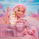 Barbie The Movie Doll, Margot Robbie as, Collectible Doll Wearing Pink Blouse & Skirt Tutu Outfit, With Styled Hair & Matching Jewelry, JBJ53 - 3