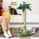 Fantasreen Scratching Post 84cm Cat Scratcher, Tall Scratching Posts for Indoor Cats with Toy and Interactive Ball Self Groomer for Kittens Adults Cats - 6