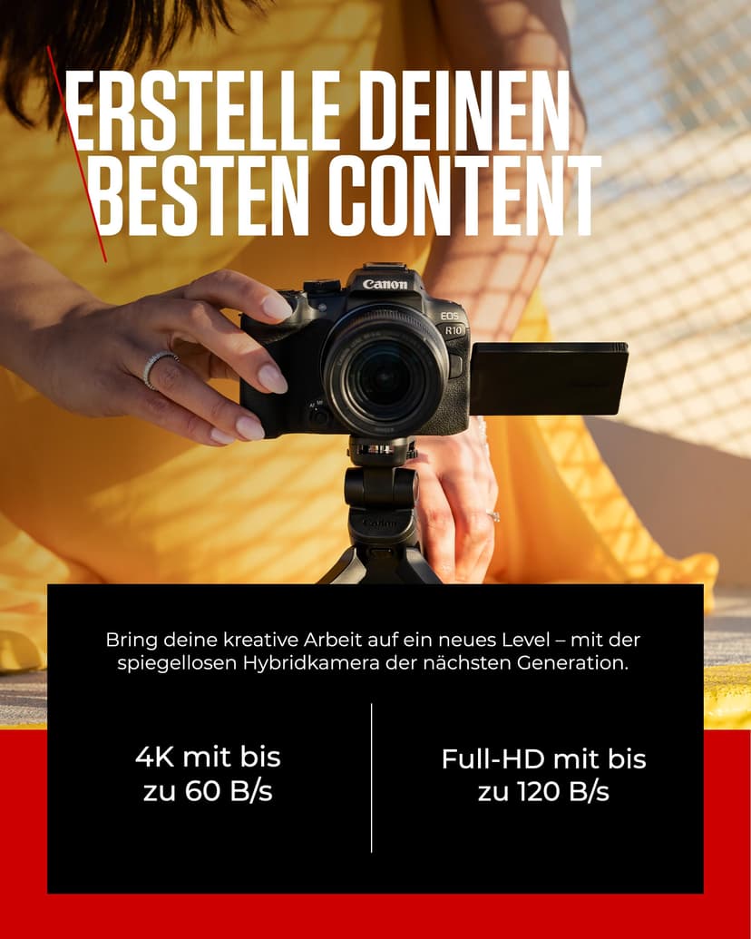 Canon EOS R10 Appareil Photo Hybride Format APS-C 242 Mpix Noir + Objectif RF-S 18-150mm F35-63 is STM Noir - 7