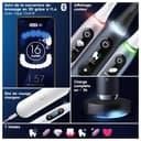 Oral-B Brosses A Dents Electriques iO 9 Noire Et Rose, 7 Modes De Brossage Dont Blancheur Et Soin Des Gencives, 16 Zones De Nettoyage, Ecran Interactif, 4 Brossettes De Rechange Oral B, Etui, Carton - 6