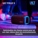 Sony ULT FIELD 5 - Potente speaker portatile Bluetooth, batteria da 25 ore, 2 modalità ULT POWER SOUND, IP67, impermeabile, antipolvere, 360 luci, tracolla staccabile, compatto - Nero - 9