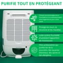 Meaco DD8L desiccating dehumidifier – Ioniser – ideal for use in unheated rooms (below 10 C) – self-restart, white with blue border - 8