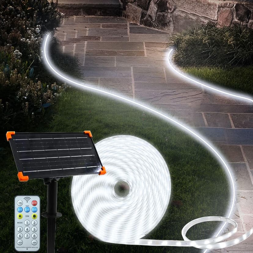 DBFAIRY 15 m 540 LEDs Solar Powered LED Light Strips, Wat… - 1