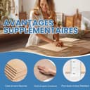 ROBOTIME Basswood Veneers Plywood Sheets, 6PCS 420x305x3mm, Blank Unfinished Wooden Sheets, Wood Board for Crafts, DIY Painting, Coasters, Model Making, Home Decoration - 4