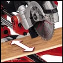 Einhell Dual Bevel Sliding Mitre Saw 1800W, +/-45° Mitre, +/-47° Bevel Saw with 48T Blade for Cutting Wood, Dust Extraction, Laser, Suitable for Materials Such as Wood, Coated Boards or Plastic - 6