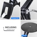 Lucrave Tablet Stand Holder for iPad, Adjustable with 360 Rotating Base for Desk, Aluminum Tablet Stand with 11" Arm Compatible with iPad Air/Mini, 10.2/9.7, Pro 11/13 and More, Black - 4