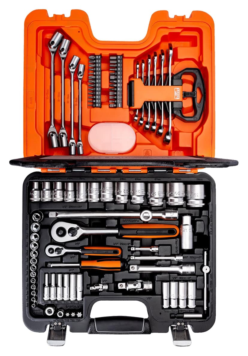 Bahco S910 S910 Socket Set 92-Piece 1/4-Inch And 1/2-Inch Drive - 1