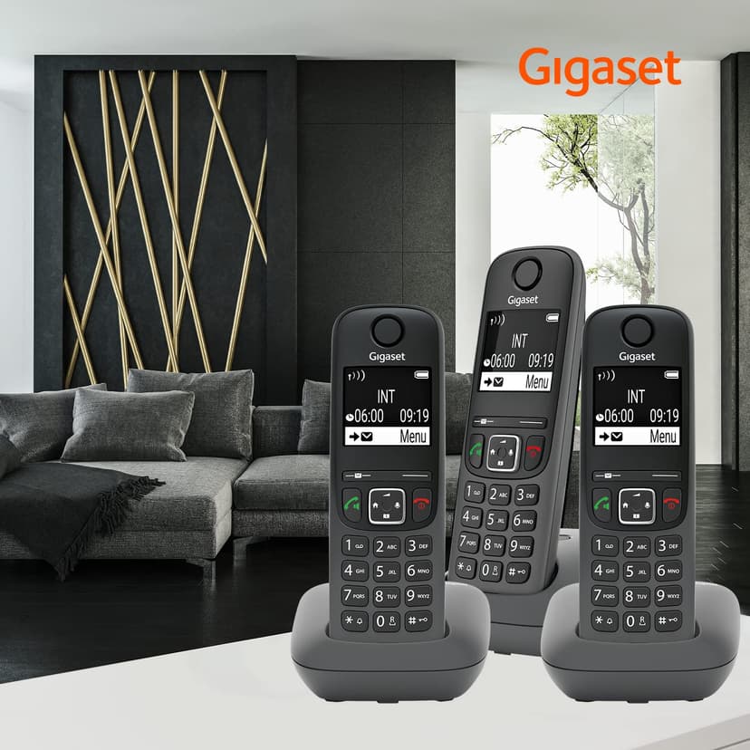 Gigaset A695 Trio - téléphone DECT sans Fil - 3 combinés avec Grand écran à Haut Contraste - Excellente qualité Audio - Fonction Mains Libres - Protection d'appels, Gris [Version française] - 8