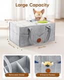 Maliton Nappy Caddy, Newborn Essentials for Diaper Caddy, Sturdy Portable Washable Baby Caddy with Detachable Compartments. Baby Shower Gifts for Mum, Nappy Organiser for Indoor Outdoor, Grey - 3