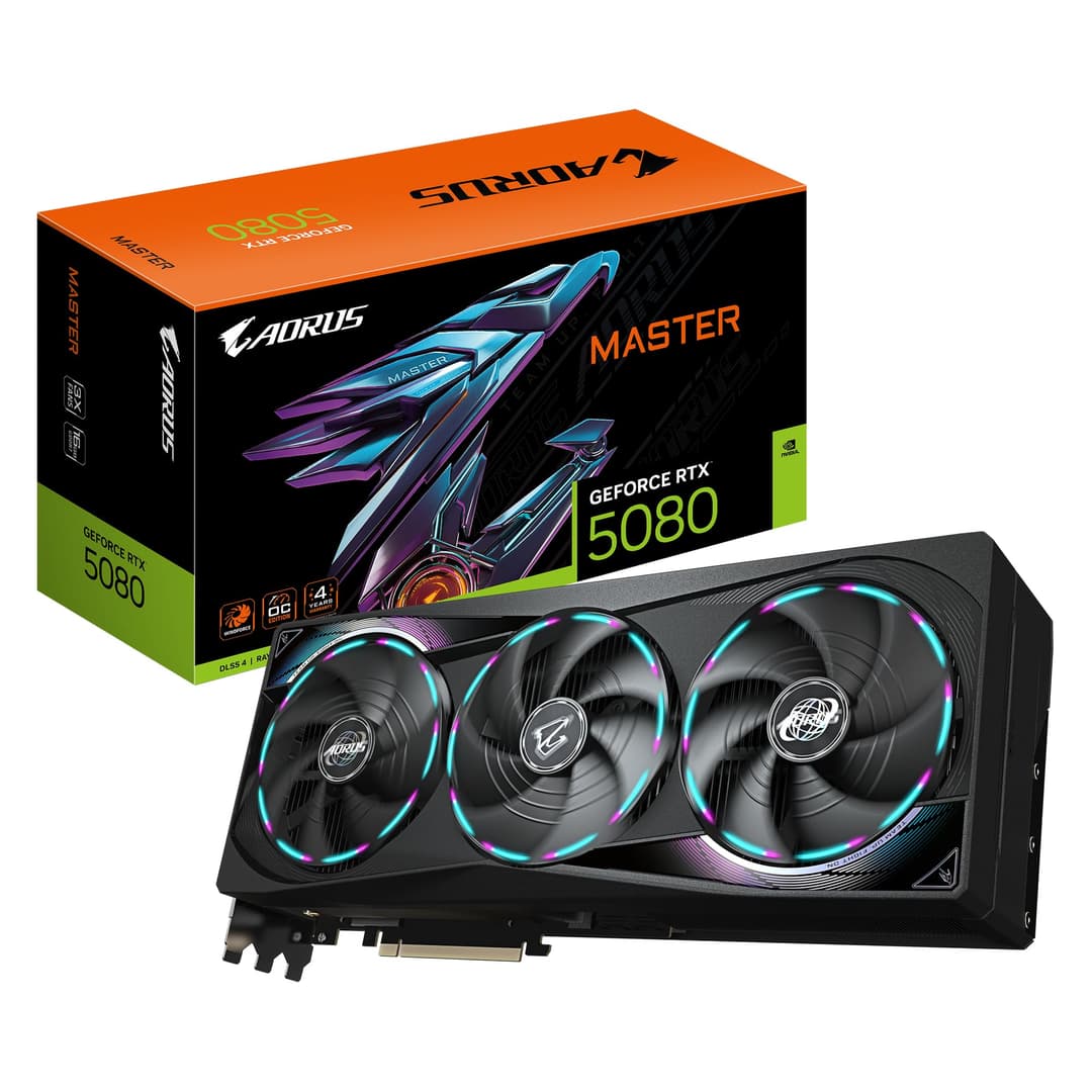 GIGABYTE AORUS GeForce RTX 5080 Master 16G Carte Graphiqu…