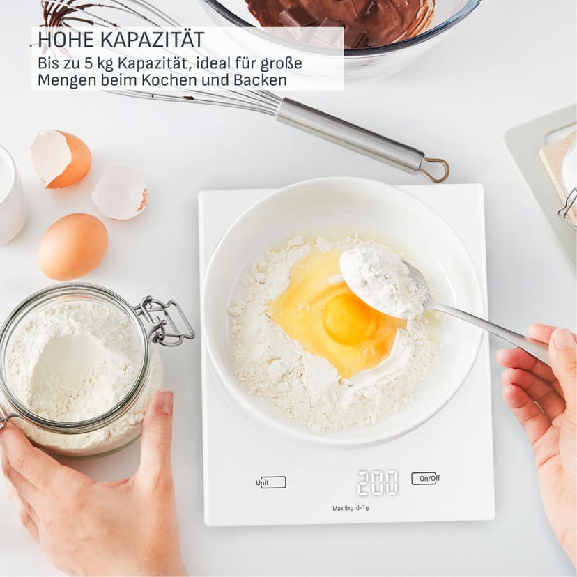 Tefal Essential Kitchen Scale, 5kg Capacity, Metric and Imperial Units, BC5504V0 - 4