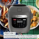 Moulinex Multicook & Fry, multicooker and integrated air fryer, 12 programs, Cooking on 2 levels, Delayed start, Capacity 6L, Grey Hippo, MZ730BF0 - 2
