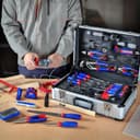 WORKPRO Caisse à Outils Complete Professionnelle avec Mallette en Aluminium, Boite à Outils Complete pour Réparation Dommestique ou de Travail 119 Pièces - 7