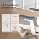 SIHOO Ergonomic Office Chair with Dynamic Lumbar Support, 3D Armrests & Adjustable Backrest, Footrest for Enhanced Comfort, Desk Chair for Home Office, Doro C300 - Black (Supports up to 150 kg) - 7